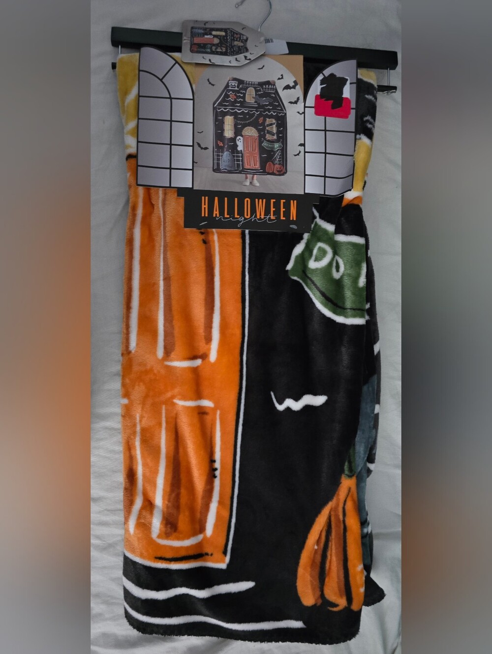 Halloween Nights Blanket Throw Hunted House